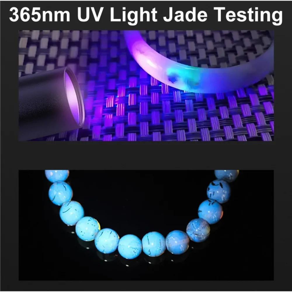 이중 기능 UV 라이트 퍼플 LED 650nm 레드 레이저 포인터 법의학 HVAC 수리 위조품 감지 소형 휴대용