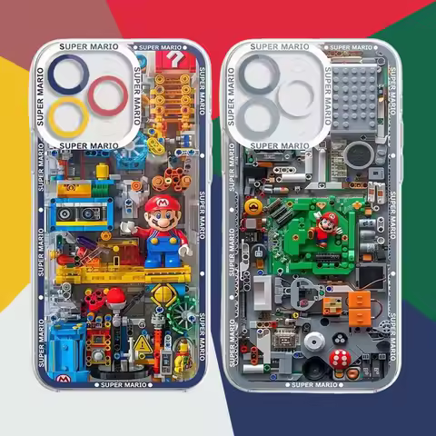 M-Mario Cool Building Blocks Case For Samsung Galaxy S25 Ultra S23 S22 S21 S24 Plus FE A56 A36 5G A16 A06 4G A17 A07 Note 20