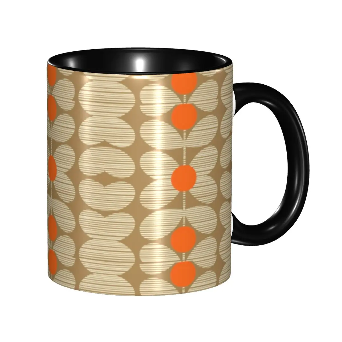 Customized Orla Kiely Abstract Flowers Coffee Mugs DIY Scandinavian Pattern Ceramic Tea Milk Cups
