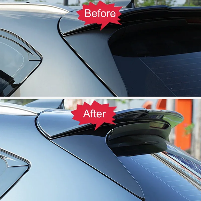 For Mazda CX-5 CX5 2017-2025 Glossy Black Rear Window Side Wing Winglet Triangle Spoiler Cover Trim Car Styling view 3