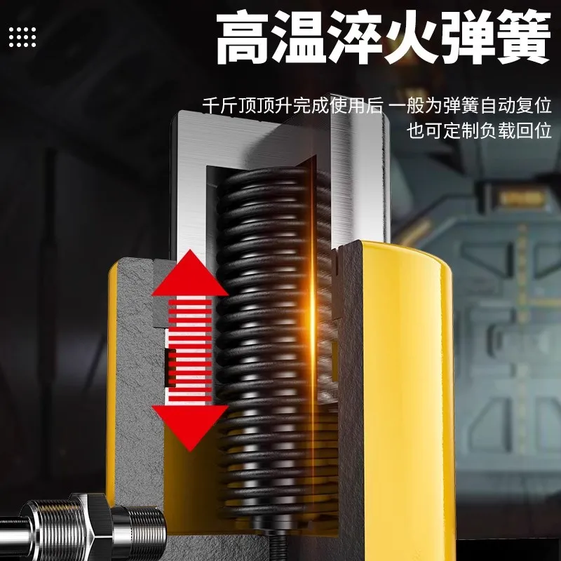 5T/10T Ultra-thin Portable Hydraulic Lifting Jack Split Hydraulic Booster Hydrocylinder Stroke Manual Vertical RV Accessories