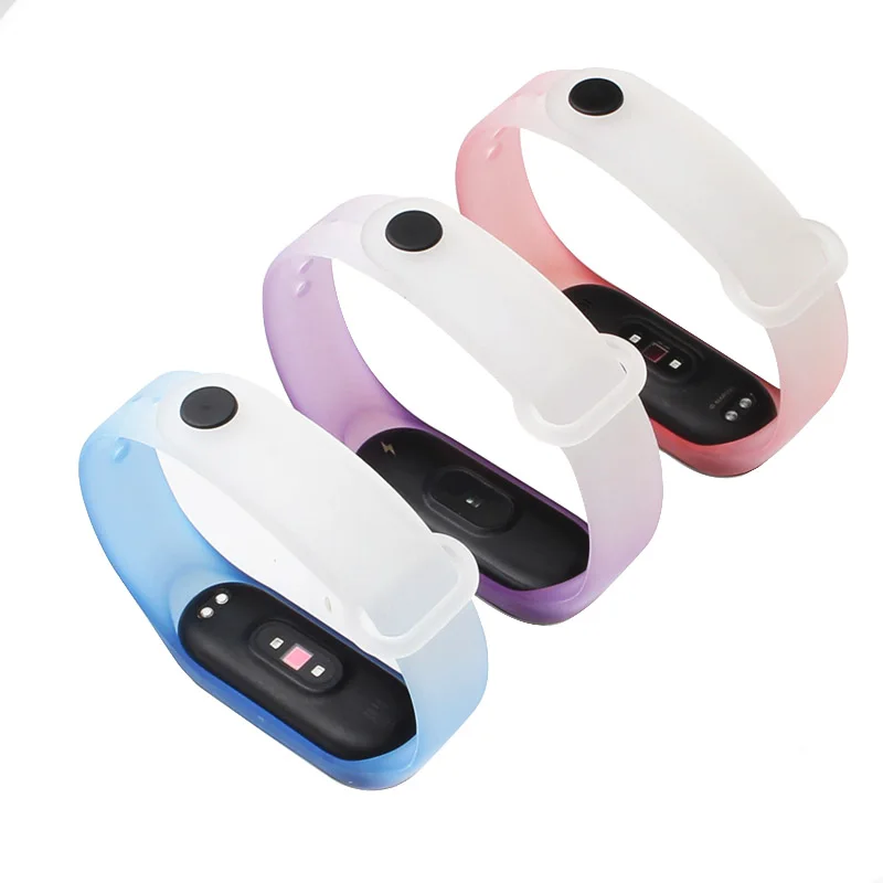 Strap for Xiaomi Mi Band 4 3 Sport Replacement Bracelet Gradient Color Straps for Miband 3 4 Universal Wristband Accessories