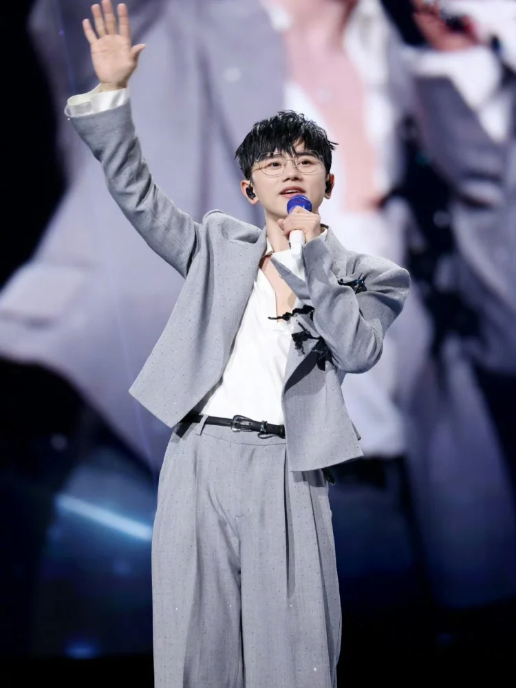 Men's 2025 Spring Autumn New Fashion Suit Sets Male Slim Fit Rhinestones High-End Jacket Coats Pants Sets Handsome Unique 2pcs