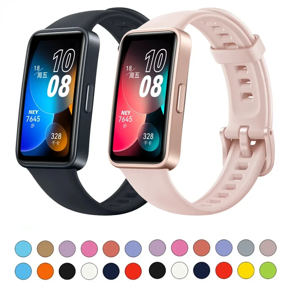 Watch strap for Huawei Band 9 8-NFC Replacement Wristband Soft Silicone Sport Bracelet For Smart Band