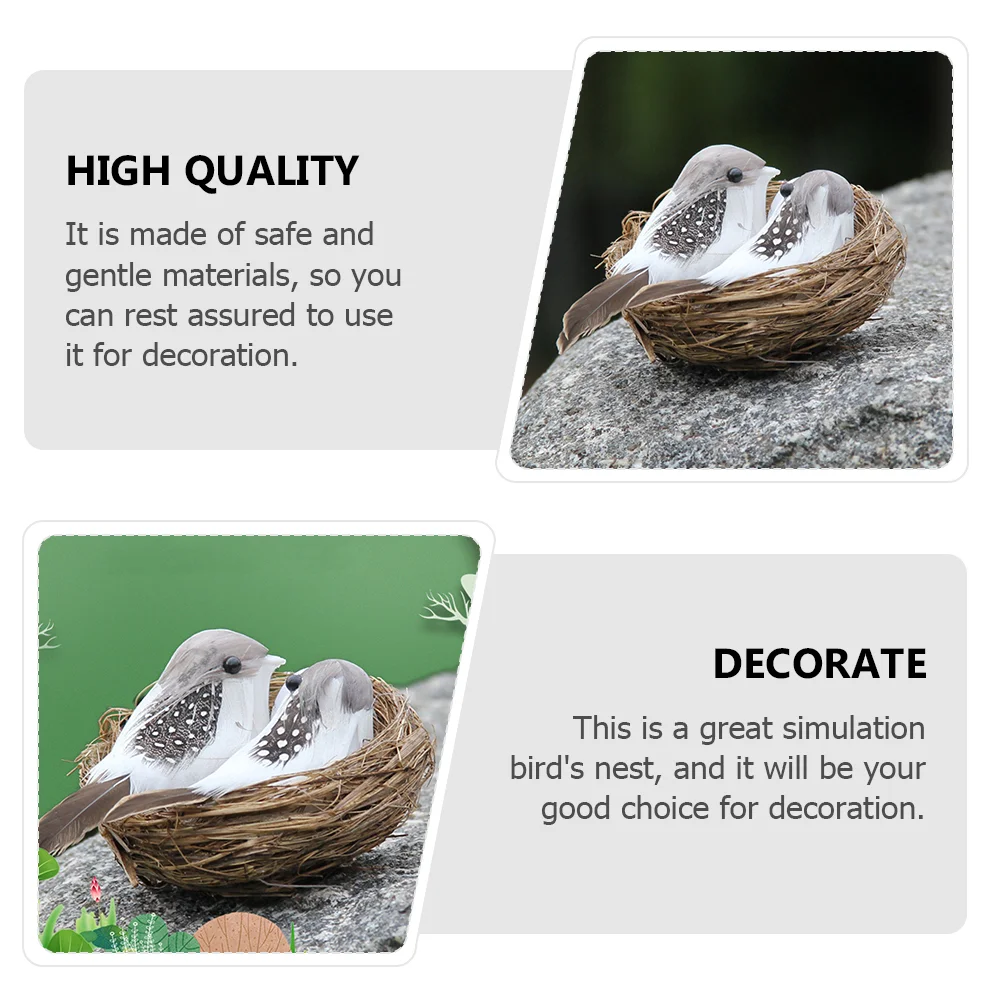 Statue Bird Nest Outdoor Decor Birds Adornment Tree Garden Decorations Breeding