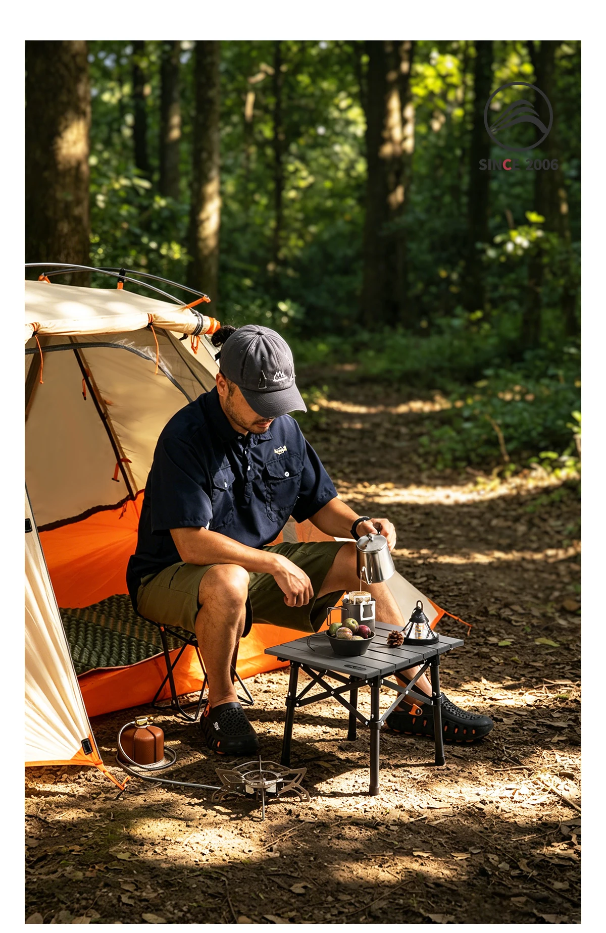 BISINNA Campingtisch aus Aluminiumlegierung, ultraleichter tragbarer Klapptisch für Outdoor-Wandern, Picknick, Angeln, Grillen, Reisen – Detail 11