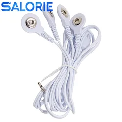 4-way TENS Cable Electrode Wire for EMS TENS Unit Therapy Machine Physiotherapy Body Massager Massage Device Health Care 3.5mm