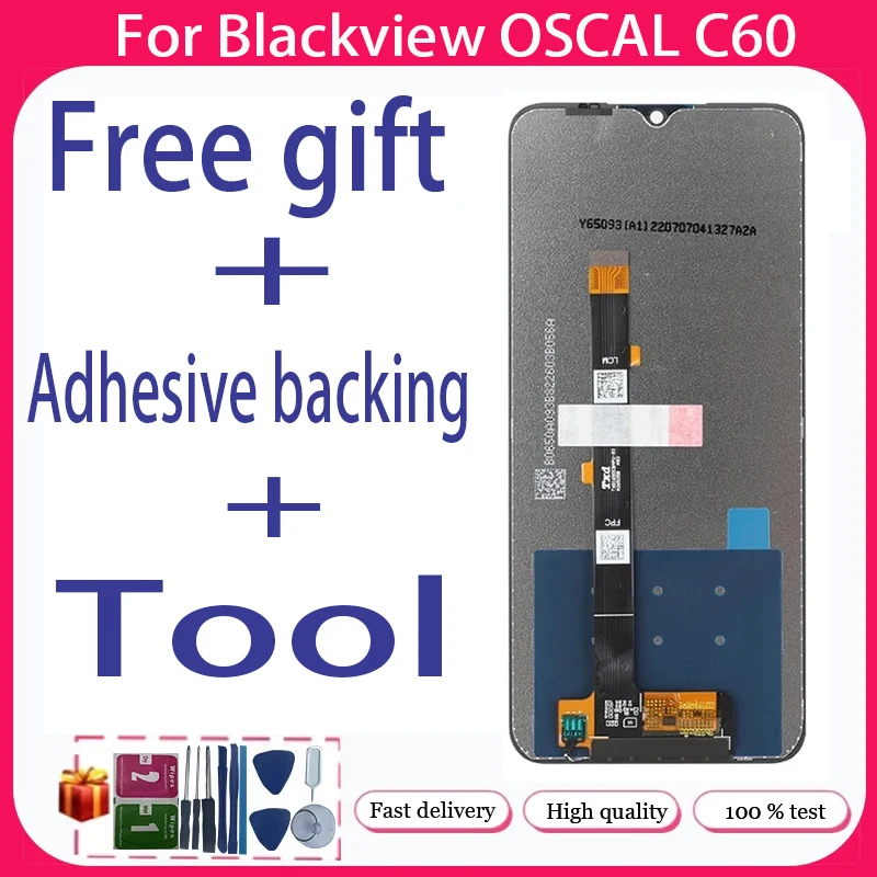 

For Blackview OSCAL C60 + LCD Display + Touch Screen+Free adhesive backing+Tool