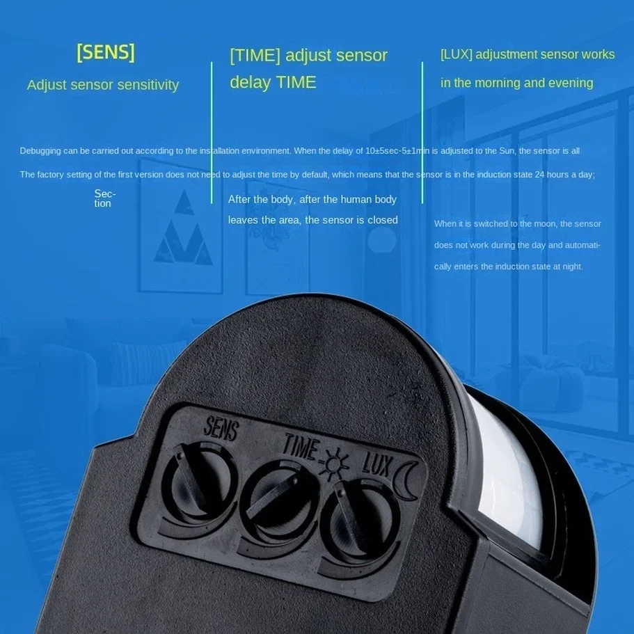 Motion Sensor Light Switch Outdoor AC 110V/220V Automatic Infrared 12V 24V PIR Motion Sensor Switch With LED Light