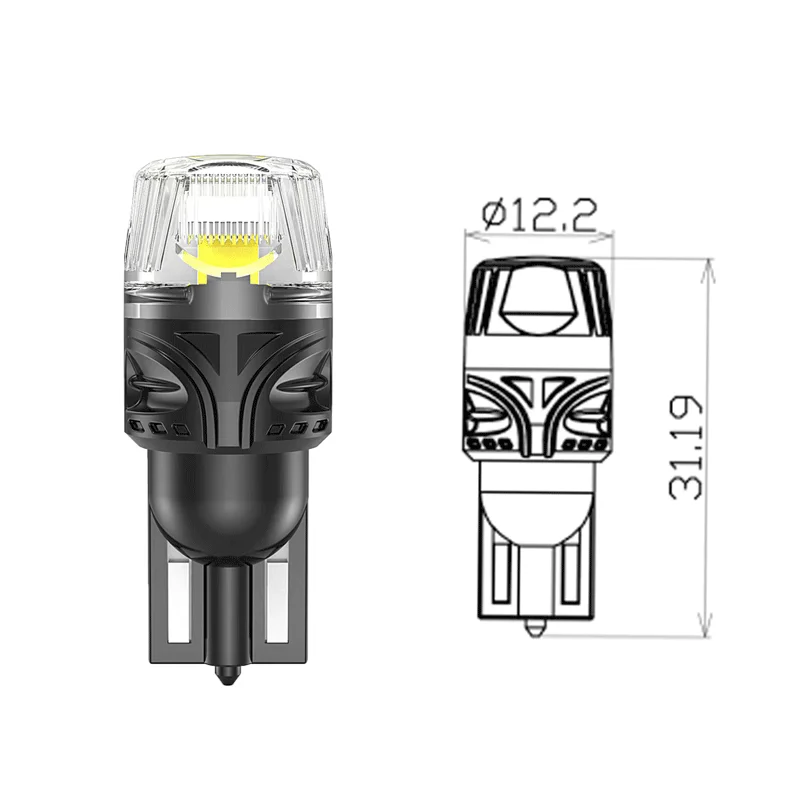 2Pcs T10 W5W 6000K CANBUS LED Light Bulb CSP 8SMD Car Interior Reading Dome Lights The width light Auto Signal Lamp