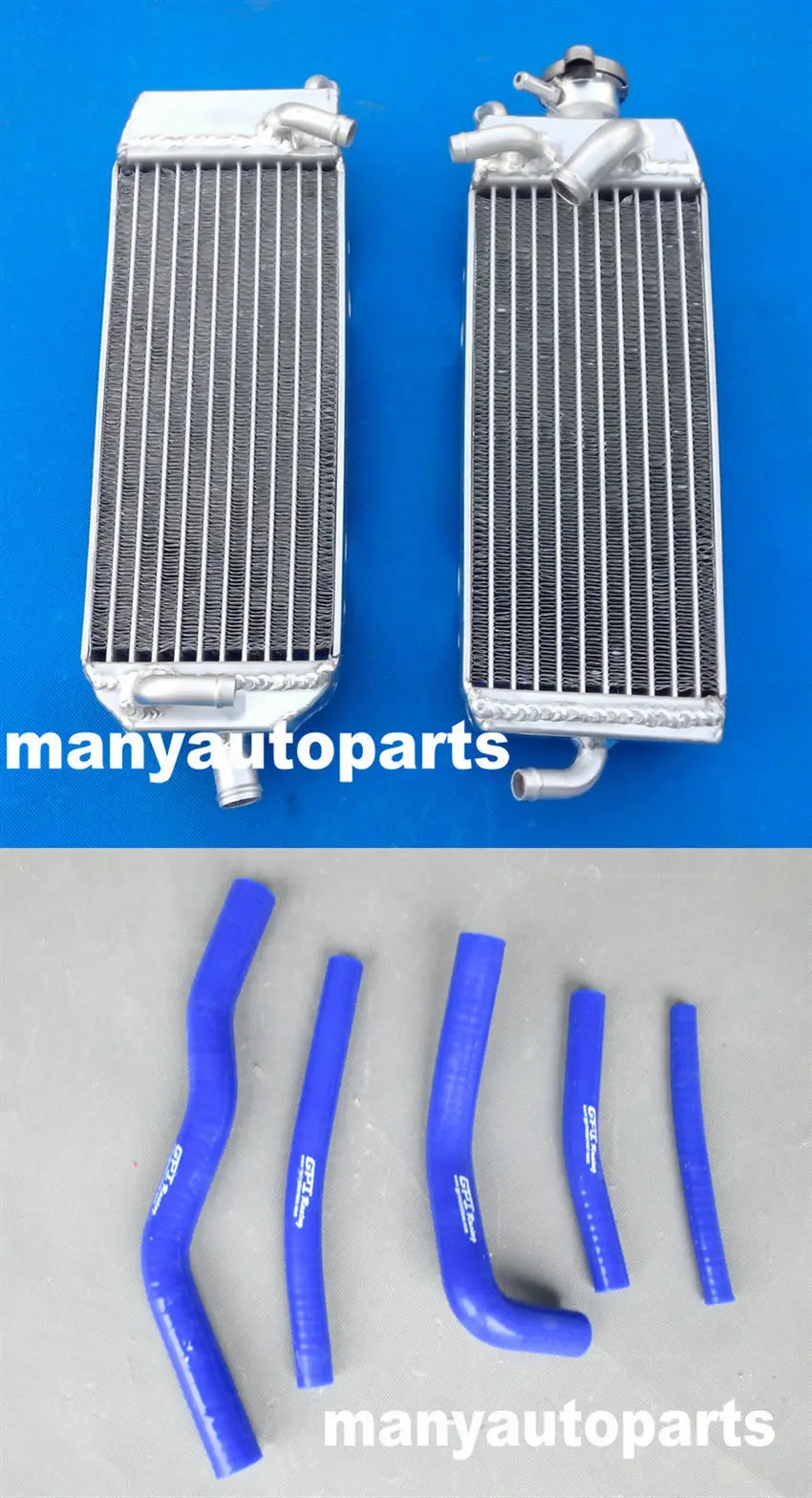 

For suzuki RM125 RM 125 RM125W/X/Y 1998 1999 2000 Aluminum Radiator+BLUE HOSE