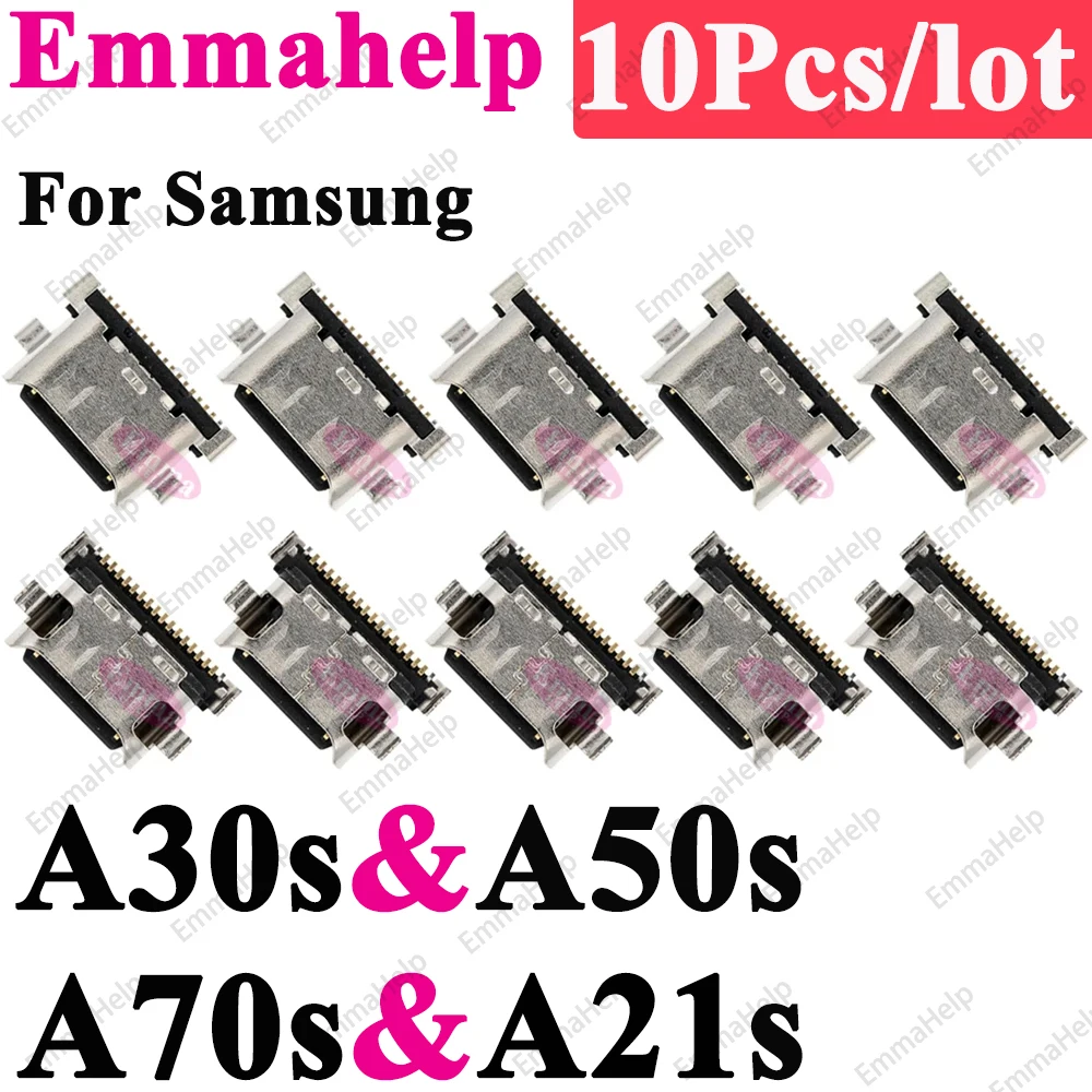 EmmHelp 10 pz Porta di Ricarica USB Connettore per SamSung Galaxy S24 S23 S23 S21 S20 Plus Ultra A22 A12 A11 A51 A71 A52 A72 A73 A03S