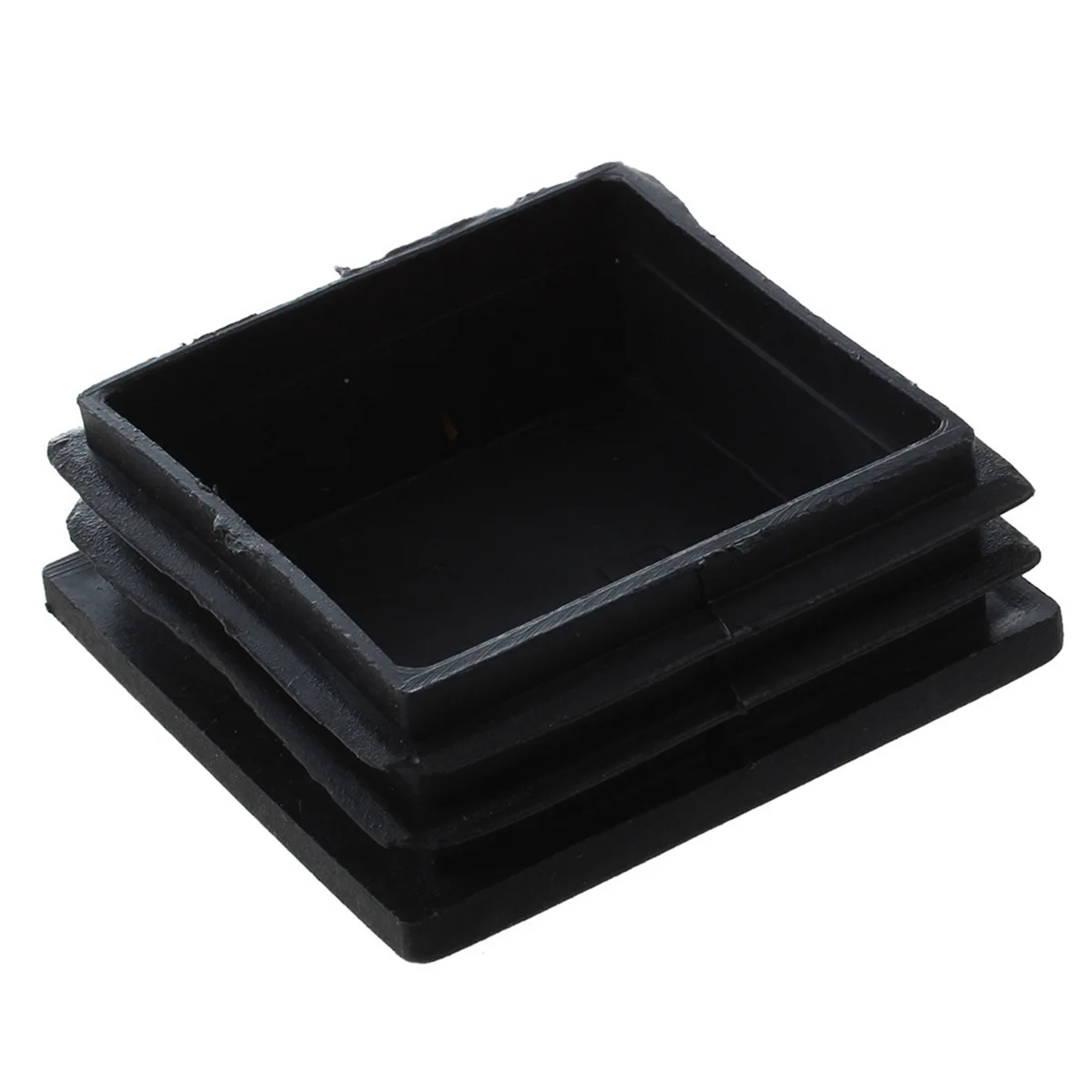 BAAU 20 Stück quadratische Endkappen aus Kunststoff, Rohreinsätze, 50 mm x 50 mm