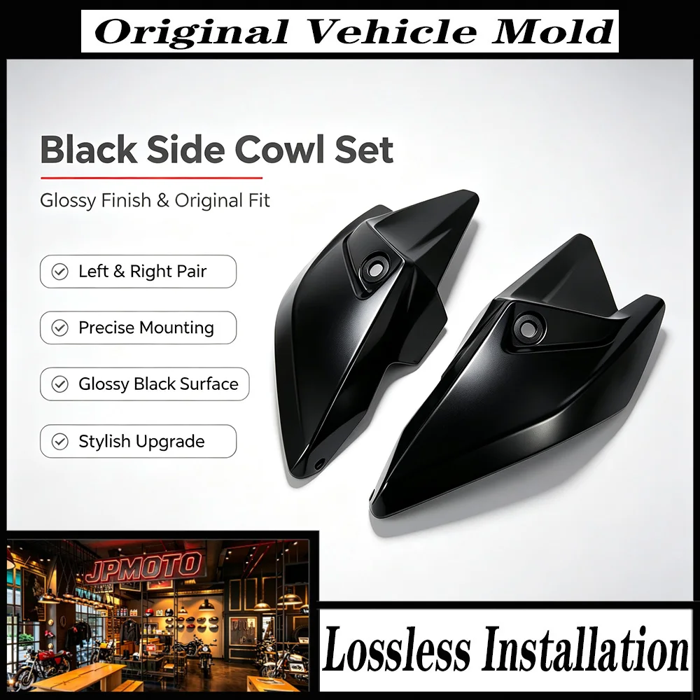 For Suzuki GSR400 GSR600 GSR 400 GSR 600 BK BK400 BK600 2006-2011 Motorcycle Headlight Side Fairing Cover Trim ABS Black