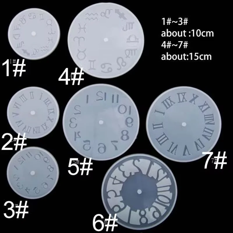 Silicone Mold Clock For Jewelry 10/15cm Small And Big Size Clock Resin Silicone Mould Handmade Tool DIY Epoxy Resin Molds