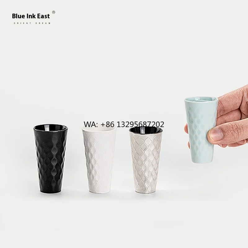 

Blue Print Oriental Ceramic Liquor Glass Modern High-End Chinese Wine Cup Creative Spirits Glass Personalized Wine
