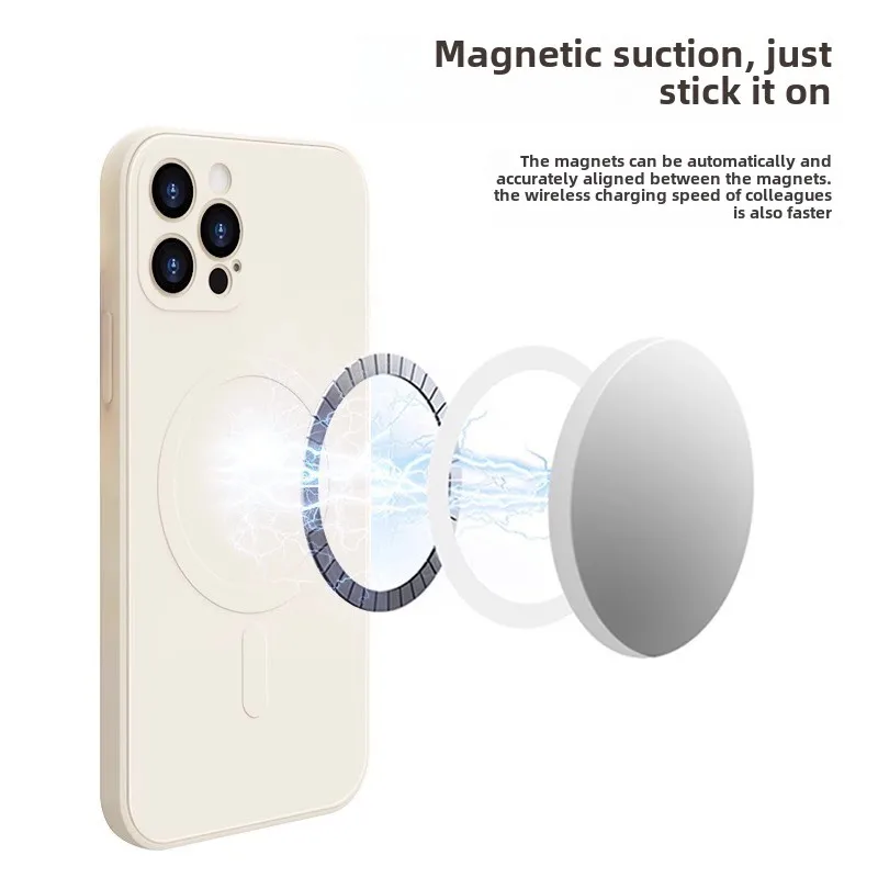 For iPhone 15 Pro Max Luxury Magsafe Magnetic Liquid Silicone Phone Case For iPhone 11 12 13 14 15 16 plus X Xr Protective Cover image 3