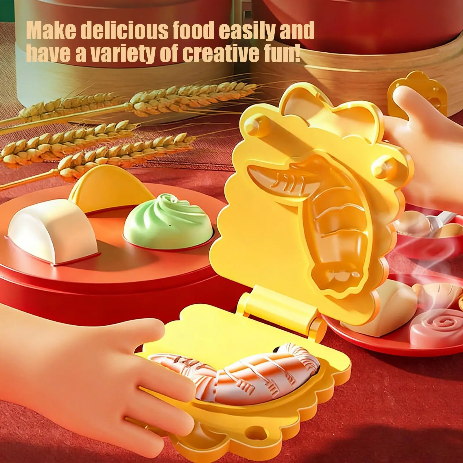 ดินปั้นสำหรับเด็ก ธีมครัวจีน งานศิลปะ DIY อาหารจำลองสำหรับเด็กชายและเด็กหญิง ปั้นงานประดิษฐ์ งานปาร์ตี้วันเกิด กิจกรรมในห้องเรียน