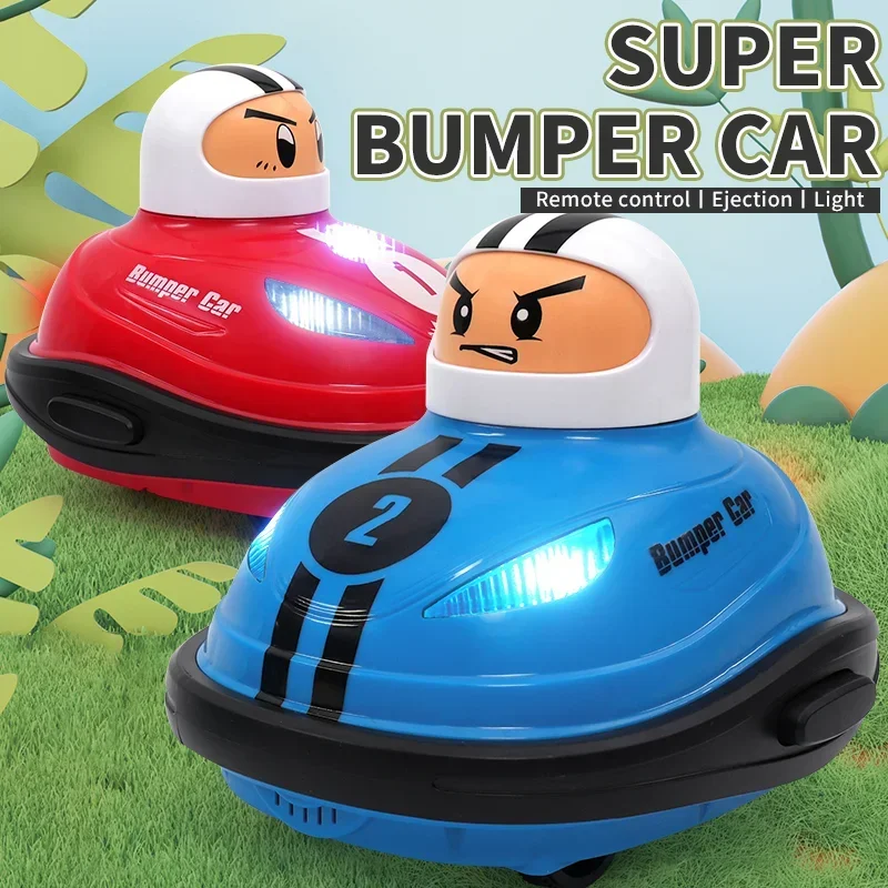 

2.4G Rc Duo Toy Super Battle Bumper Car Pop Up Doll Crash Bounce Ejection Light Children Remote Control Toys Gift