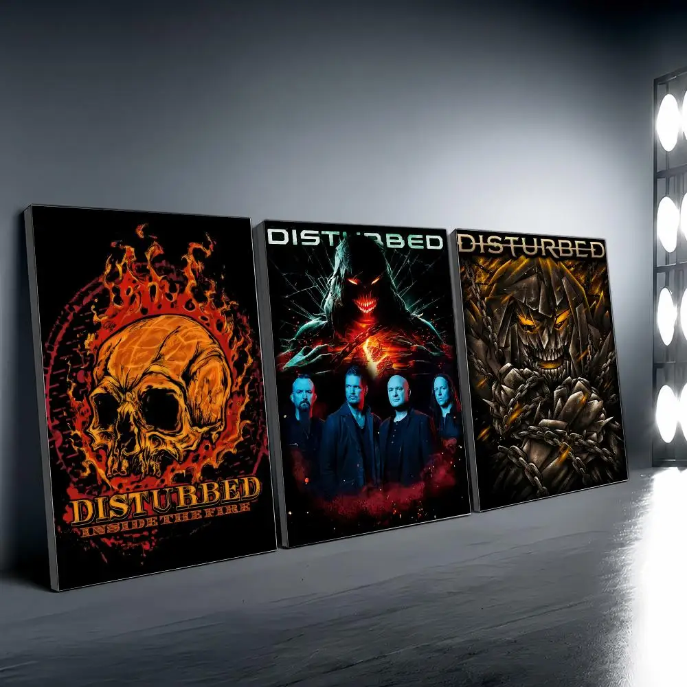 Heavy Metal Band-D-DisturBedS Poster Vintage Wall Art Aesthetic Room Decor Print Living Room Bedroom Home Decoration