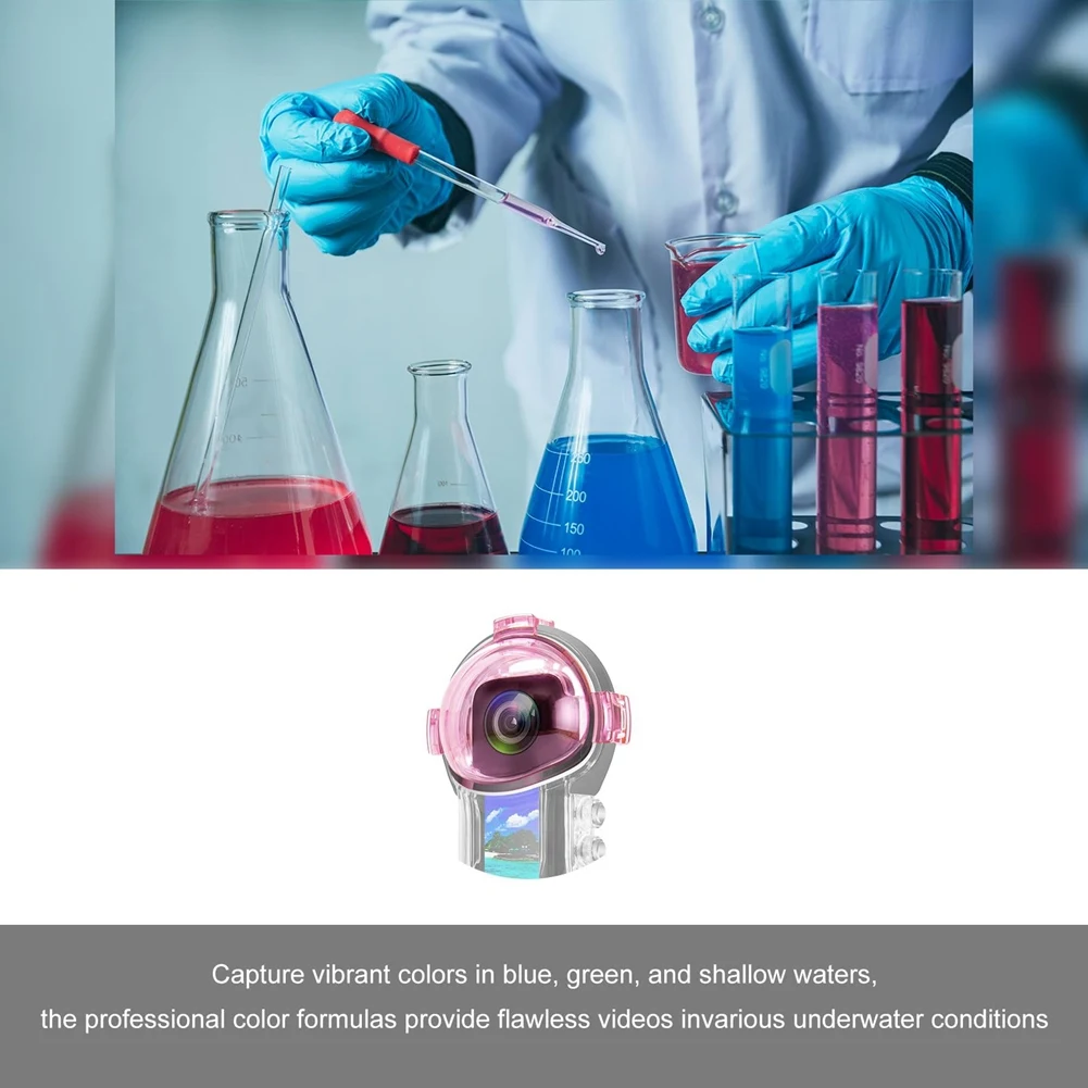 AD41-مرشح الغوص لحقيبة الغوص Insta360 X3، تصحيح الألوان في الغوص والغطس ومقاطع فيديو الصور تحت الماء،