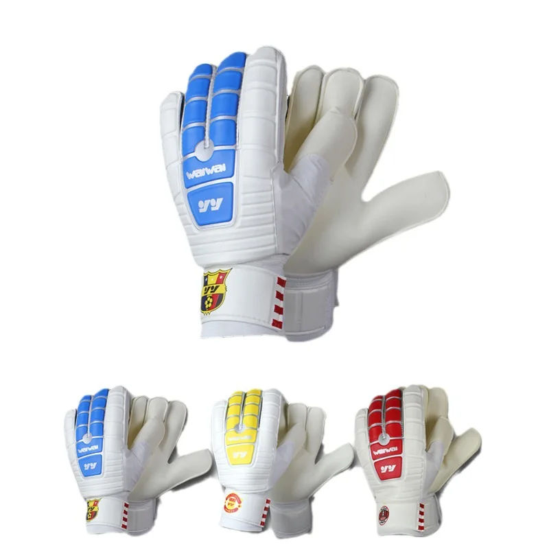 

Soccer Goalkeepers Gloves Latex Finger Protection Non-Slip Breathable Men Football Training Goalie Gloves Child luva de goleiro