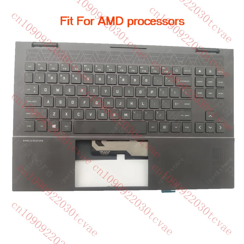 

New For HP Omen 15-EN 15-EN0013DX Palmrest Cover Backlit Keyboard M00666-001