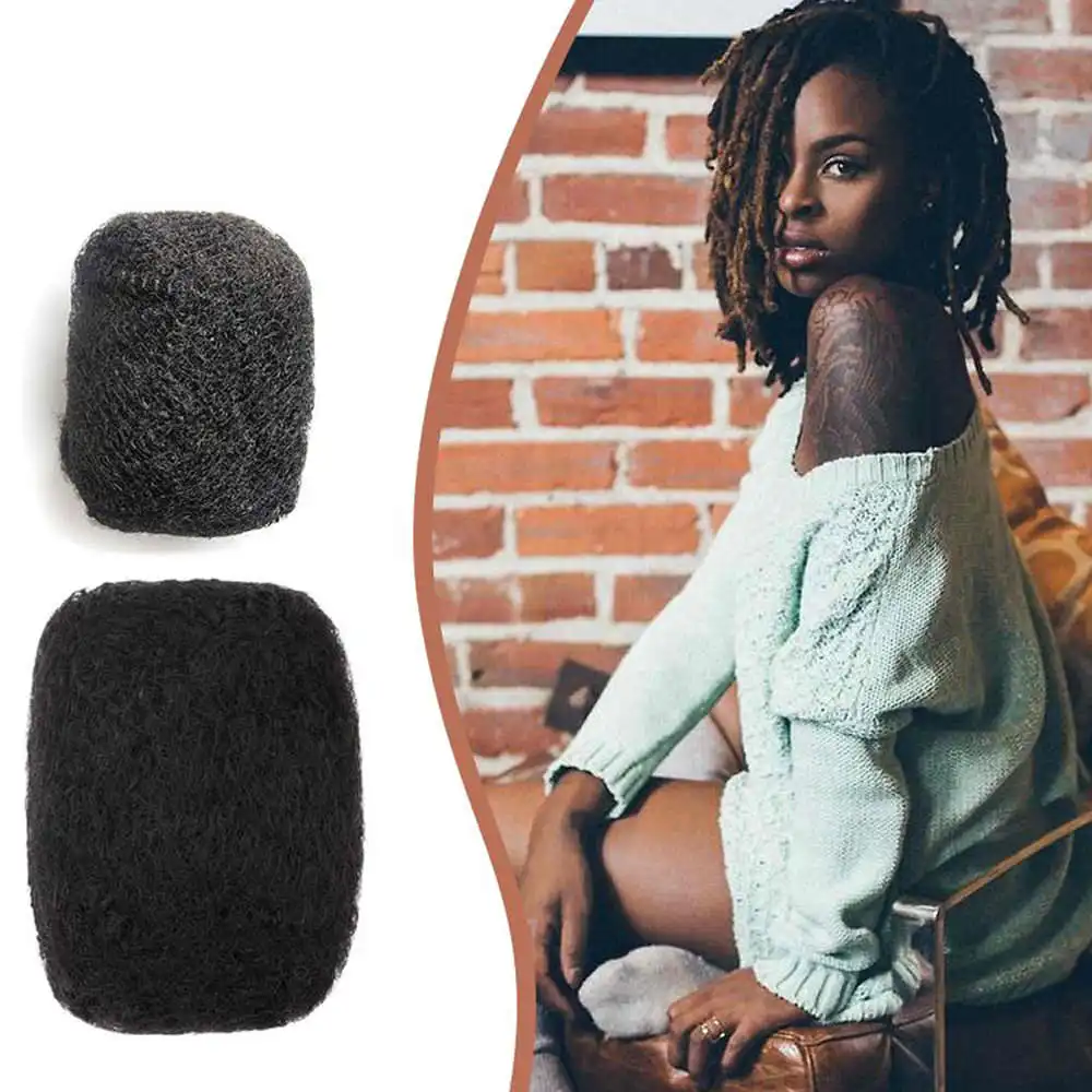 

Афро-кудрявые человеческие волосы для наращивания дредов, ремонт локонов, плетение QVR, афро-кудрявые вьющиеся человеческие волосы, 1 упаковка, 35 грамм