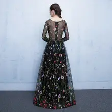 Black Floral Evening Gown #3