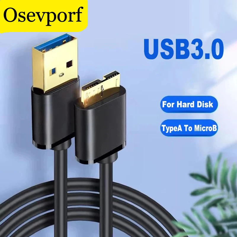 USB 3.0 Hard Disk Data Cable Super Fast Speed 3.0 External Hard Drive Cord Type A to Micro B HDD Cable For Samsung S5 Note3 Wire