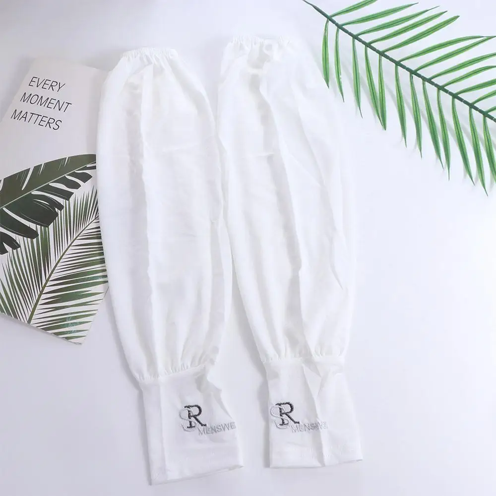 สีทึบแขนผ้าไหมน้ําแข็งตัวอักษร UV ฉนวนกันความร้อนครีมกันแดดแขนยาวถุงมือหลวมแขนอุ่น Sun Protection Cover