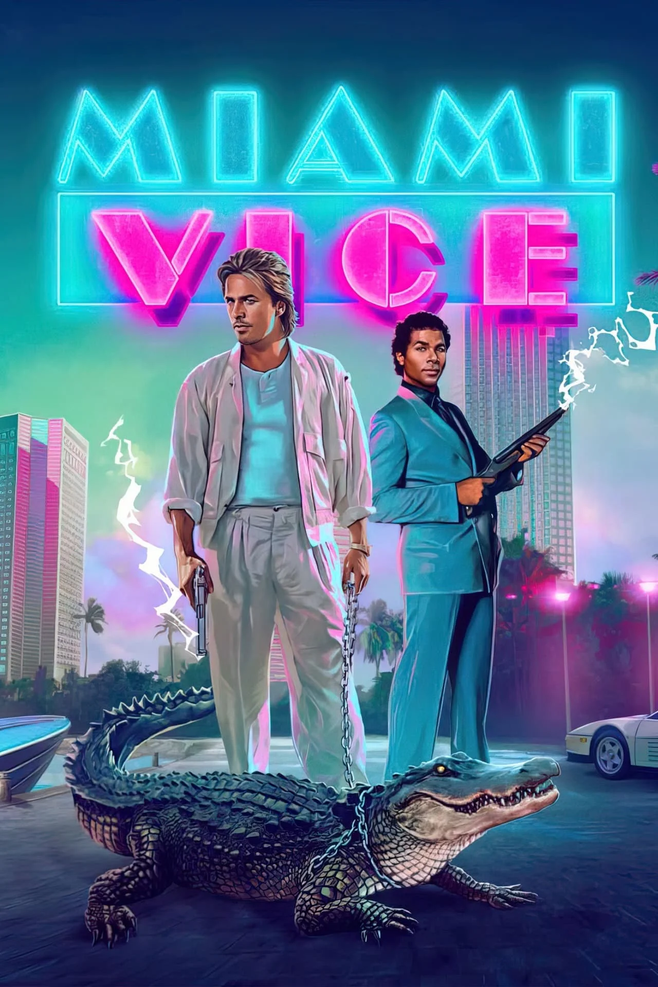 Movie Miami Vice (1984) Silk Poster custom Home Decorative Wall 