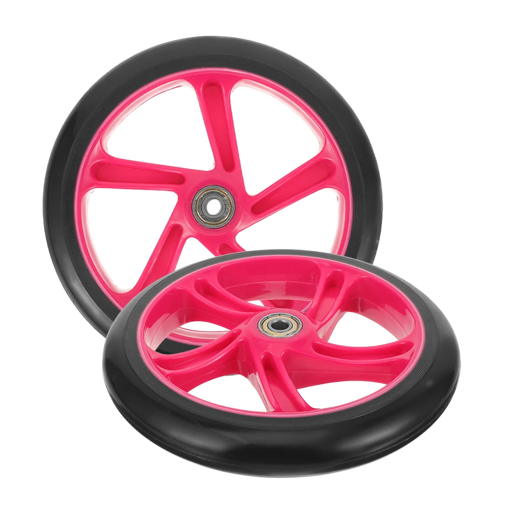 

1Pair Long-Lasting PU Scooter Wheels Smooth Rolling High Hardness Non-Skid Easy to Install Perfect for Stunt Riding