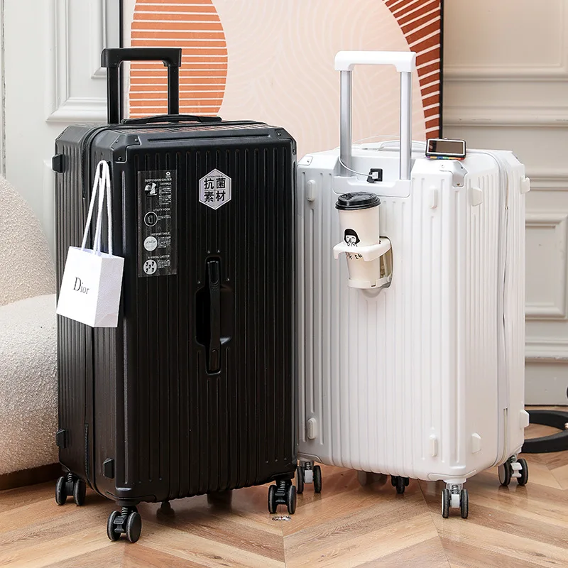 Valise Trolley Multifonctionnelle à Cinq Roues, Grande Capacité, Porte-Gobelet de Frein Femelle, Coffre Universel, Nouveau