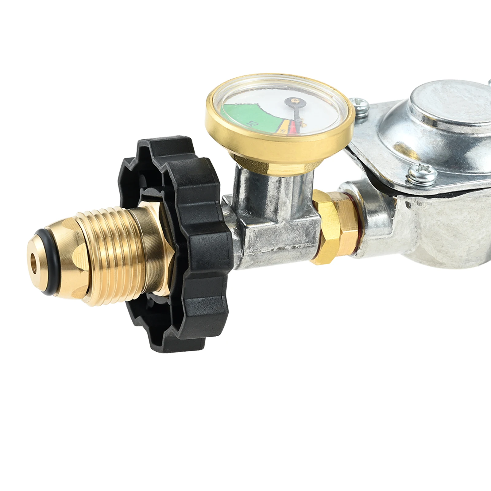 

3/8 гнездовой NPT и P.O.L. Соединение резервуара 2-ступенчатый регулятор пропана с манометром Вертикальные газовые регуляторы LP для фургонов, фургонов, прицепов