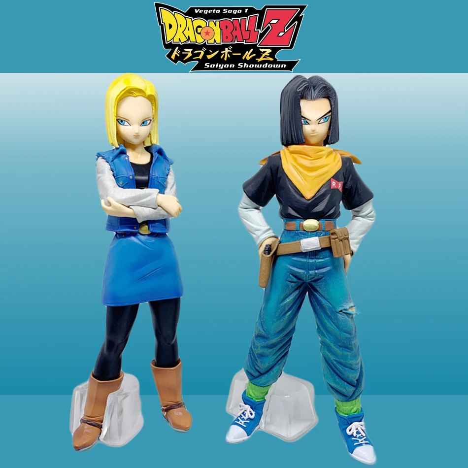 Dragon Ball Z Android 17 & 18 22 CM PVC Actiefiguren Set Anime Collectie Model Speelgoed voor Kinderen Kerstcadeau