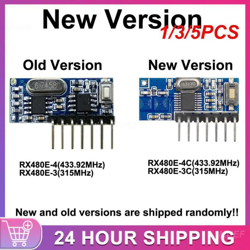 1/3/5PCS Decoding Module Rf Relay 433mhz Wireless Receiver Module Superheterodyne Self-locking Rx480e-4ch For Superheterodyne