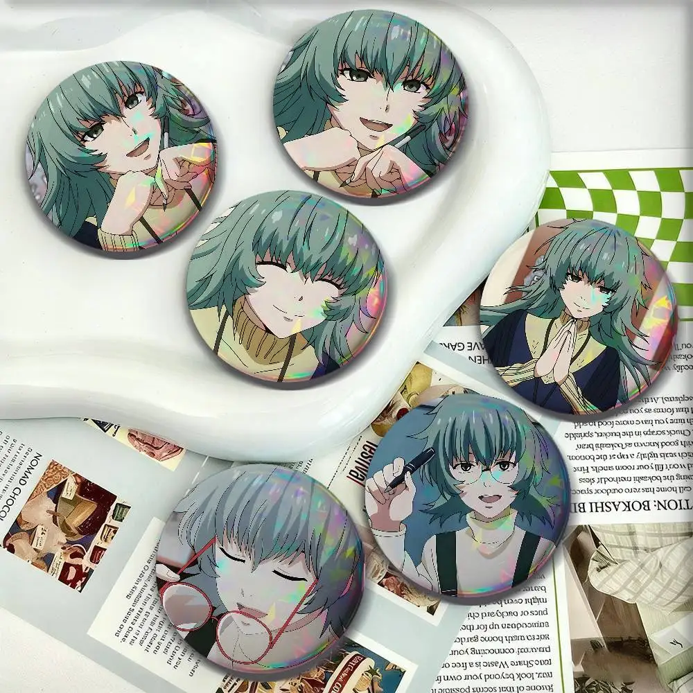 Anime Yoshimura For Badge Personalized Custom Laser Reflective Badge Hologram Metal Enamel Pin Brooch Souvenir Gift