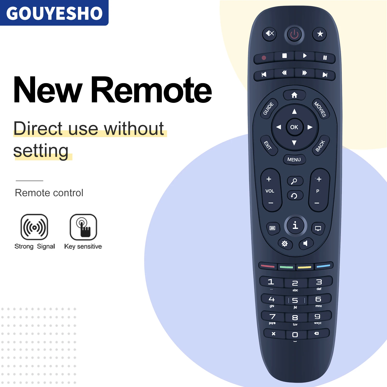 New T4HS1701/49k Remote Control For 1&1 T-HOME Telecom M30 IP Set Top Box M30WL.04 Abox 42