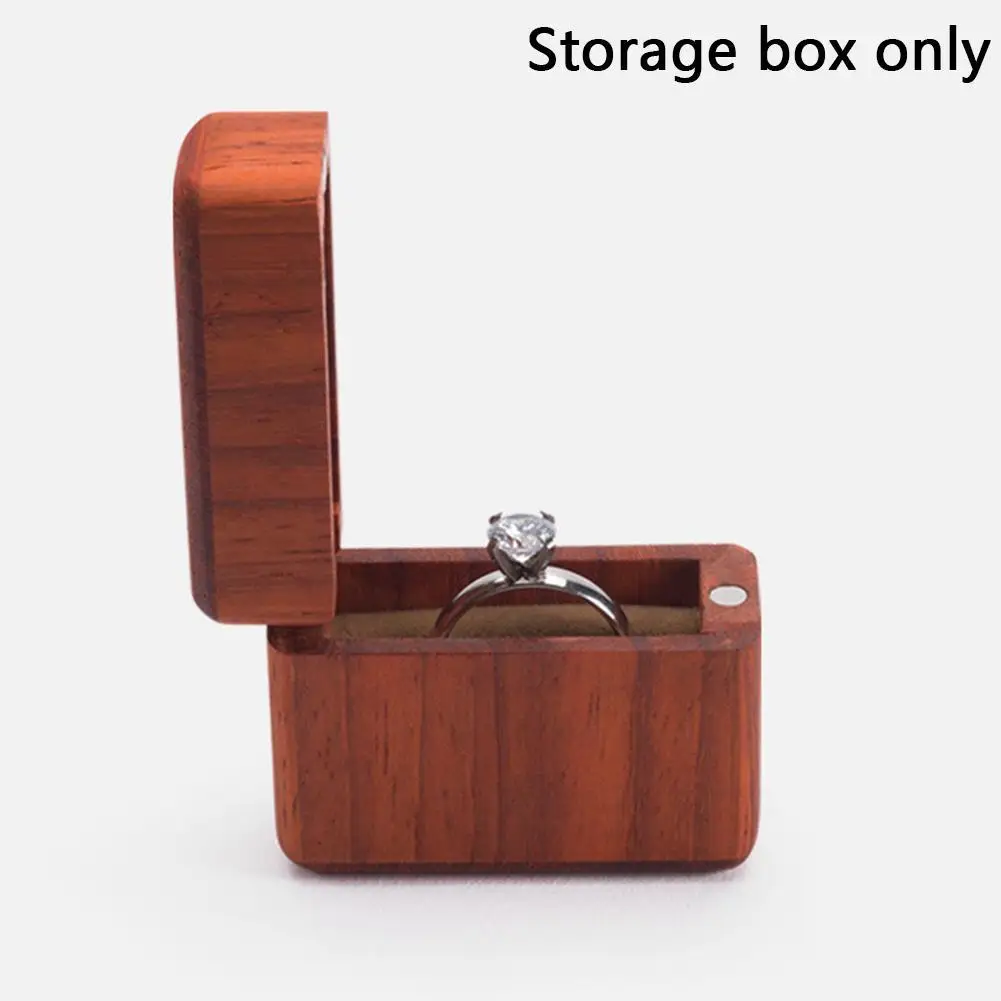 

Wooden Jewelry Box Ladies Lover Display Box Engagement Couples Case Storage Wedding Holder A7N6