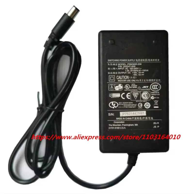 Oryginalna ładowarka sieciowa 18V 1A AC DC do BOSE PSC36W-208 PSM36W-208 309612-003 SOUNDDOCK II III 2 3 Ładowarka zasilająca 18W