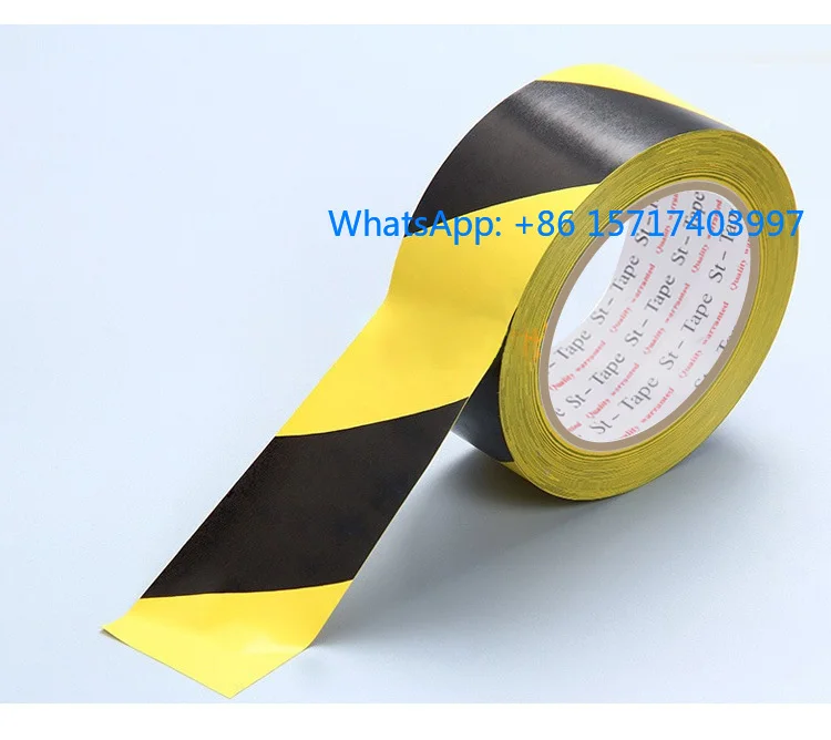 10pcs Black and yellow tape, zebra crossing landmark stickers, colored ground marking, floor adhesive