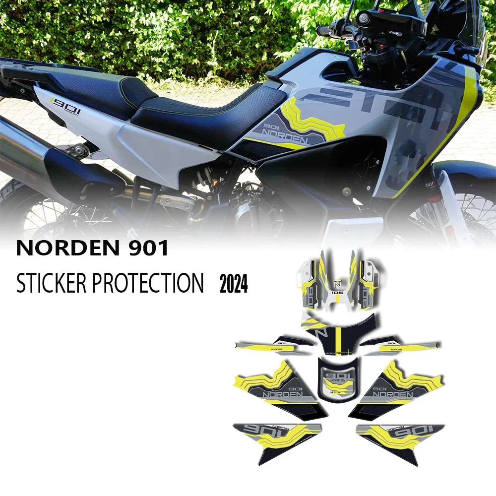 3D Gel Sticker Motorcycle Fuel Tank Gasket Epoxy Resin Sticker Protection Kit for Norden 901 2024