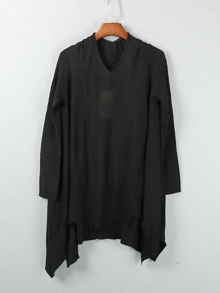 패셔너블한 긴 소매 니트 스웨터 베이스 레이어 여성 가을 의류 한국 스타일 레이지 스타일 라운드 넥 풀오버 25-29세