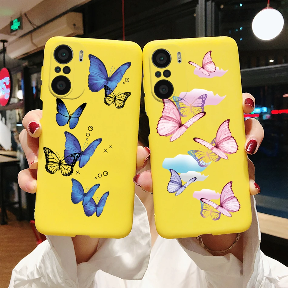 For Xiaomi POCO F3 Case Soft Back Cover Fashion Rainbow Love Heart Silicone Phone Protector Case For Xiaomi mi POCO F3 F 3 Funda