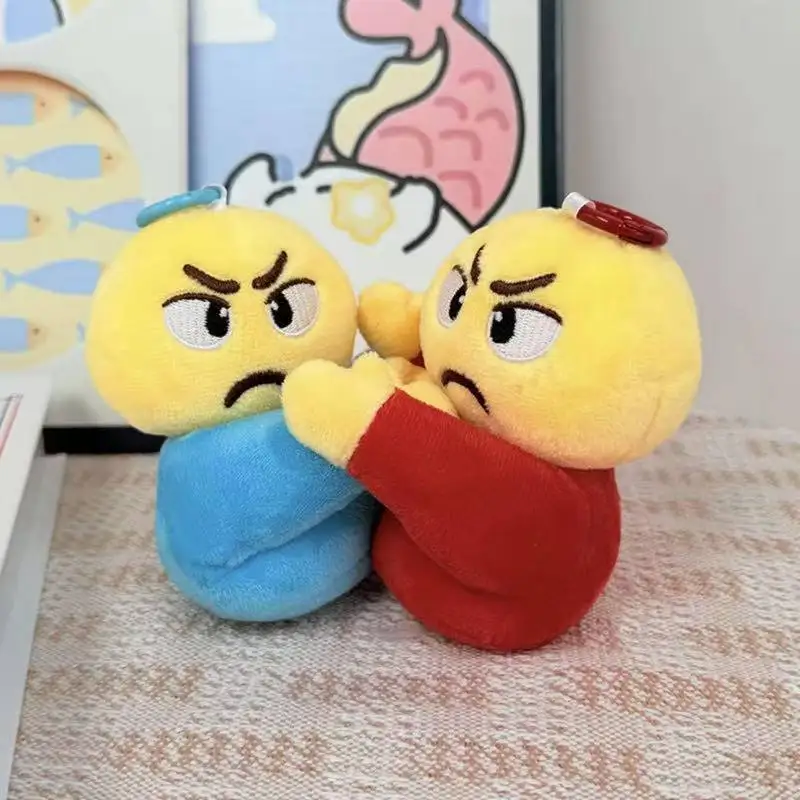 Nieuwste schattige knuffel emoji's rugzak sleutelhanger pop kawaii gevuld knuffel handgemaakte pop cartoon anime cadeau voor vrienden Kerstmis