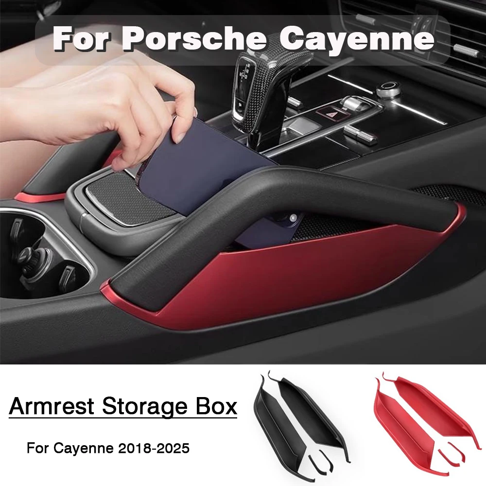 

For Porsche Cayenne 2018 2019 2020 2021 2022 2023 2024 Car Center Console Gap Storage Box Phone Key Auto Armrest Organizer