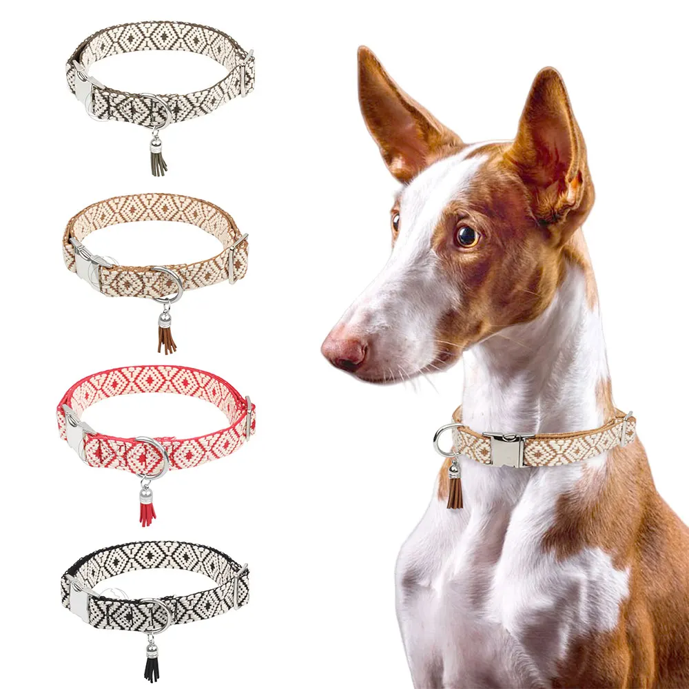 

Bohemian Ethnic Style Pet Collars For Small Medium And Large Dogs Multi-colors Choose Adjustable Luxurious Trend New Arrivals