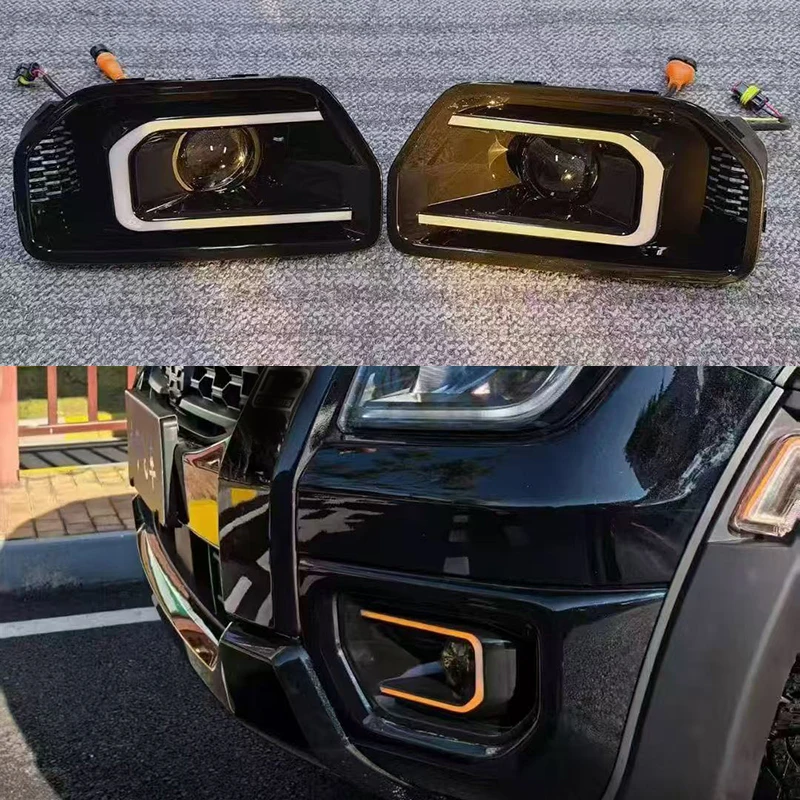 Plug and Play 1 Pair LED Lens Fog Light for ford ranger Daylight Lamp