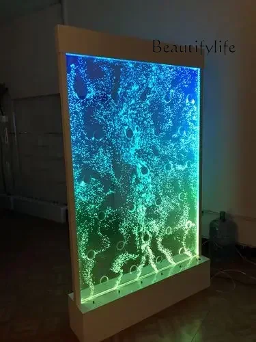 

Large Acrylic Screen Water Curtain Wall Water Bubble Wall Creative Fish Tank Aquarium Hallway Partition Can Be Customized